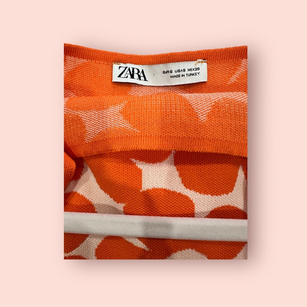 Zara floral orange dress - Picture 3 of 4